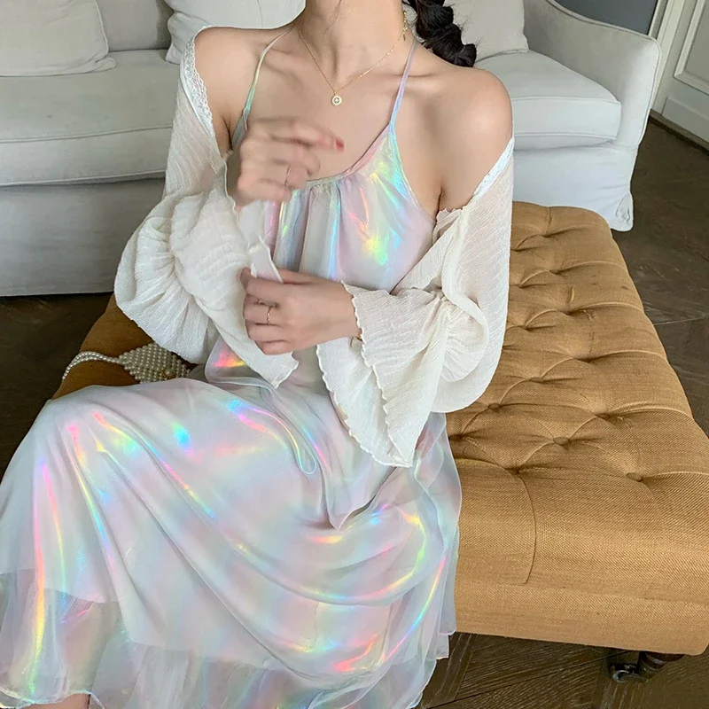 Pastel Hologram Rainbow Dress AD11449