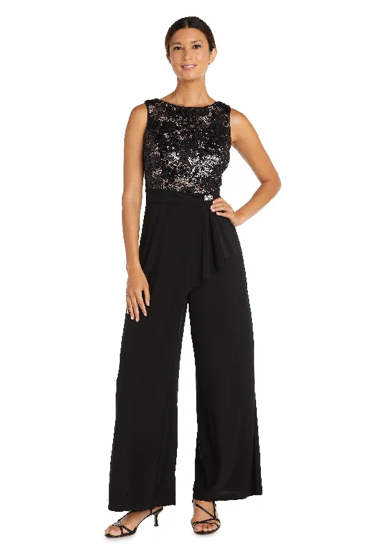 R&M Richards 9054 Sleeveless Formal Lace Jumpsuit